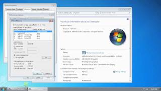 Windows 7  Adjust the Vitual Memory Pagefile Setting  Increase Performance [upl. by Demitria]