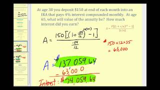 Determining The Value of an Annuity [upl. by Socem]