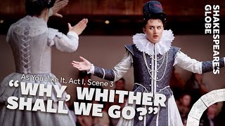 Why whither shall we go  As You Like It 2023  Act I scene 3  Shakespeares Globe [upl. by Ainolloppa]