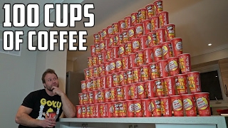 100 CUPS OF COFFEE ROLL UP EXPERIMENT [upl. by Wilfreda69]