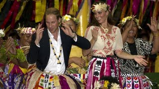 William and Kate dance in Tuvalu [upl. by Anneuq126]