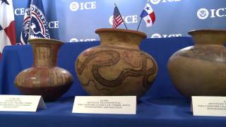 ICE and CBP return preColumbian artifacts to Panama [upl. by O'Kelly369]