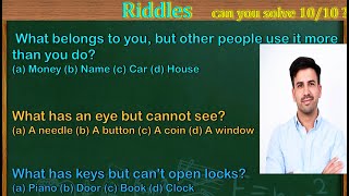 English Riddles Quiz  Practice and Speak English with Common Sentences [upl. by Bain]