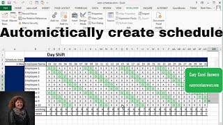 Automatically create shift schedule in Excel [upl. by Marnie]