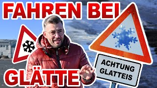 GLATTE STRAßEN 😱 Sicheres Autofahren bei Schnee und Eis  Bremsprobe mit amp ohne ABS 🚗❄️ [upl. by Einnaej]