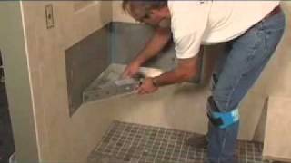 How To Tile a Shower  Floor amp Wall Tile Installation 4 [upl. by Sackville]