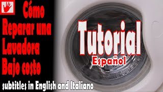 Cómo reparar una lavadora la puerta de la máquina de lavar Candy c2 512 Tutorial [upl. by Koloski]