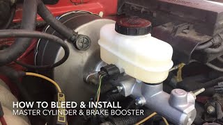 How to removeinstall master cylinder and brake booster Ford Ranger [upl. by Atinod508]