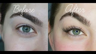 Wimpernverlängerung selber machen Tutorial  Lash Extensions DIY [upl. by Darn]