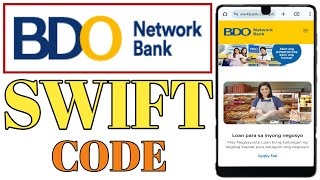 How To Get BDO Network Bank of the Philippines SWIFT CODE BIC In the Philippines  Payment Guide [upl. by Morse431]