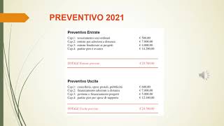 bilancio consuntivo 2020 e preventivo 2021 [upl. by Goldfinch94]