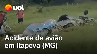 Avião cai em Minas Gerais e deixa 7 mortos [upl. by Nitnilc]