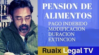 Pension de Alimentos  Pago Indebido  Separacion  Divorcio  Noticias Juridicas Abogado Barcelona [upl. by Ellecrad]