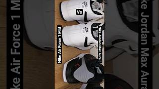 Nike Jordan Max Aura 5 vs Nike Air Force 1 mid sneakers shortvideo jordans airforce1 shorts [upl. by Olds18]