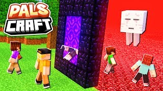 NETHER SURVIVAL CHALLENGE  PalsCraft 6 [upl. by Schroder694]