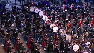 MASSED PIPES amp DRUMS AT THE EDINBURGH MILITARY TATTOO 2018 [upl. by Acinoev]