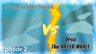 Great White Shark vs Killer Whale  Arctic biome battle royale part 2  who would win [upl. by Ttenna]