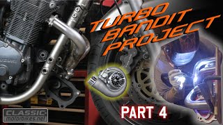 Fitting a turbo to a Suzuki motorcycle  Turbo Bandit Project part 4 [upl. by Wooster]