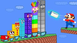 Mario and the Giant Numberblocks BABIES Mix Level Up Maze  If Numberblocks are Babies [upl. by Mckinney]