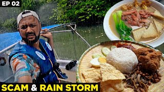 Rain Storm mai phas gai  Scam ho gaya  Traditional Street Food of Malaysia in Beautiful Langkawi [upl. by Yorel41]