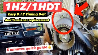 Toyota 1HZ 1HDT Landcruiser timing belt and tensioner replacement [upl. by Milt566]