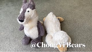 Jellycat Woodruff Wolf and Tumblie Duck [upl. by Althea]