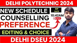 LIVE DISCUSSION AM 1042  NEW SCHEDULE OUT  COUNSELLING ROUND 01  PREFERENCE FILLING dseu2024 [upl. by Keare]