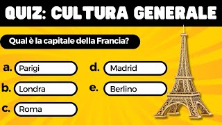 Quiz di Cultura Generale 30 domande a risposta multipla [upl. by Adnirb]