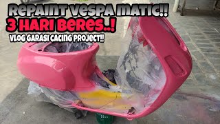 vespa repaintngoplos warna pinkgarasi cacing project [upl. by Jahdai126]