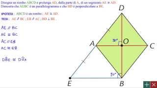 Geometria  dimostrazione su rombo e parallelogramma  primo biennio [upl. by Ralyt717]