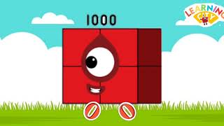 LEARN COUNTING NUMBERBLOCKS IN HUNDREDS  COUNT GIANT NUMBERS FROM 100 TO 1000  learning city [upl. by Lorou]