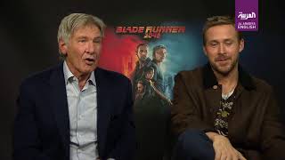 EXCLUSIVE Ryan Gosling and Harrison Ford talk Blade Runner 2049 [upl. by Akinaj]