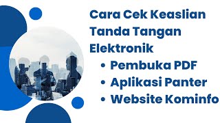 Cara Cek keaslian Tanda Tangan Elektronik [upl. by Colombi]