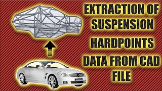 How to EXTRACT SUSPENSION HARDPOINTS DATA from CAD file  Vehicle Dynamics Tips Elite Techno Groups [upl. by Ecnatsnok]