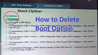 How to delete Boot Option on HPE Gen10 Server [upl. by Vories]