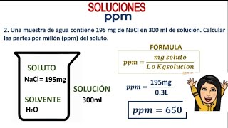 PARTES POR MILLON ppm FÁCIL 2 Ejemplos [upl. by Charmane]