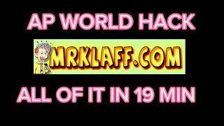 AP WORLD HACK  All of it in 19 Minutes with Timeline [upl. by Dihgirb90]