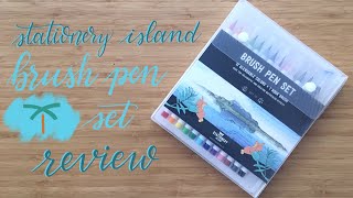 Review  Stationery Island Brush Pens [upl. by Akimot]