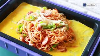 スパゲッティナポリタン日式拿破崙意大利麵  日式拿坡里意粉 Spaghetti Napolitan 香蕉奇異果乳酪 日本 récolte Home BBQ 日式電熱鍋 X Solen果汁機食譜 [upl. by Soiritos187]