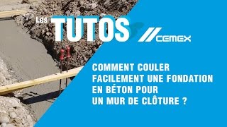 Tuto  DIY  Comment couler facilement une fondation en béton pour un mur de clôture [upl. by Safko]