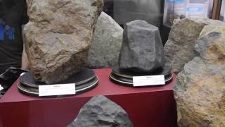 Chondrite Meteorites Museum of natural history Vienna [upl. by Atteuqram]