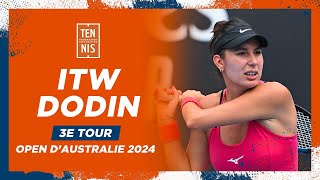 🎙 Océane Dodin en deuxième semaine de lOpen dAustralie   FFT [upl. by Slin]