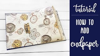 Endpaper Tutorial  How To Add Endpapers Making Journals for Beginners  Craft with meSub FRA한글자막 [upl. by Eerot]