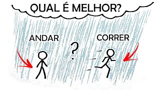 É melhor andar ou correr na chuva  Minuto da Física [upl. by Kylander]