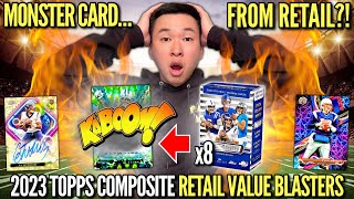 I PULLED MY BIGGEST RETAIL HIT EVER 😱🔥 2023 Topps Composite Football Value Blaster Box Review x8 [upl. by Gerti]