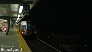 PATCO Speedline Train at Collingswood NJ Station  Night NJ [upl. by Dukey743]