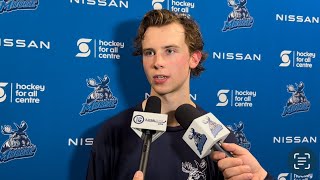 Manitoba Moose training camp Jets prospect Brad Lambert [upl. by Jorrie]