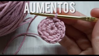 Como hacer Aumentos en Crochet Tutorial [upl. by Collbaith]