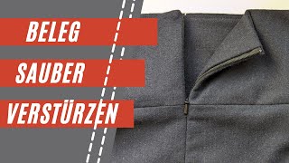 Beleg verstürzen  Sauber an Kante und Reißverschluss  NähTipps vom Profi [upl. by Veator]