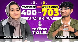 She takes 4 Attempts 😱to AIIMS DELHI  From 400 to 703 amazing story of ftAsna neet aiimsdelhi [upl. by Joyan238]